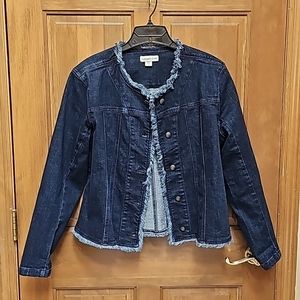 Frayed edges jean jacket